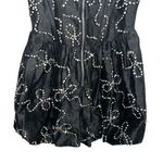 Love Shack Fancy NEW NWT  Brookhaven Bow Embellished Mini Dress In Black Photo 9