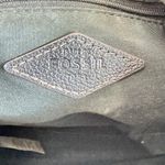 Fossil  Black Crossbody Purse Leather Brass Hardware Phone Photo 2