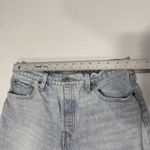 Levi's  Premium 501 Straight Leg Jeans Womens 28 Button Fly Distress Light Blue Photo 9