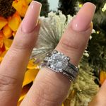 JEULIA two tone round cut silver ring set ✨ Photo 12