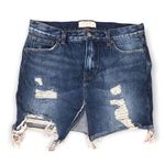 Free People  We the Free Distressed Jean Denim Skirt size 27 Photo 0
