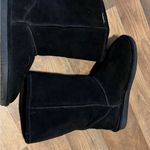 BEARPAW  Emma Tall Classic Black Boots Suede Fur Lined Size 8 Photo 11
