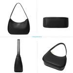 Shoulder Bags for Women, Cute Hobo Tote Handbag Mini Clutch Purse with Zipper Closure (White) Photo 5