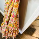 Mac Duggal 9174 Long Formal Multicolored Floral Print Chiffon Gown Dress Size 10 Photo 15