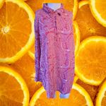 Bit & Bridle  1/4 Button White and Pink‎ Paisley Blouse Size Medium Photo 7