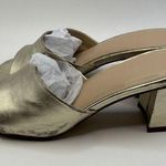 FARYL by Farylrobin Womens Size 7.5 Pip Gold Metallic Sandals Leather Block Heel Photo 0