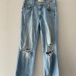 MOTHER The Mid Rise Rambler Zip Flood Jeans in Ripped Off 27 Photo 2
