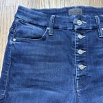 Mother Jeans The Pixie Ankle Fray City Sidewalks SZ 27 Dark Wash Button Fly Blue Photo 2