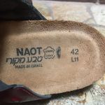 Naot Ashley Rhinestone slide sandals leather burgundy patent 42 11 Red Photo 4