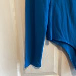 Reora Blue Bodysuit Long Sleeve Asymmetrical Neckline Top Size Large NWT Photo 3