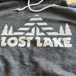 Lost Lake Graphic Hoodie Pullover Sweatshirt Gray Size Large Photo 1