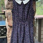 Papaya Sleeveless Navy Blue Tulip Floral Fit & Flare Dress Sundress Size LARGE Photo 0