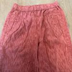 Anthropologie  Longshore Cotton Cropped Pull On Pants Red Sunrise Beach Photo 2