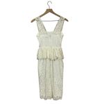Robert Rodriguez  Peplum Lace Dress - Ivory - 0 Photo 6