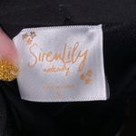 Siren Lily  Maternity black floral back bow asymmetrical midi dress Photo 5