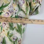 MELLODAY  Floral Midi Dress XL Green Puff Sleeve Button Cottage‎ Prairie Fairy Photo 9