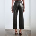 Babaton Aritzia Command Cropped Faux Leather Straight Leg Womens Pants Black 8 Photo 1