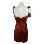 Danielle Bernstein Cooper Brown Velvet Velour Sleeveless Babydoll Mini Dress XS Photo 1