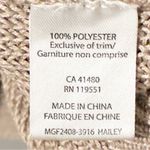 Gentle Fawn  Tan Hailey Pullover Thon Knit V Neck Sweater Size Large Photo 4