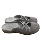 Vionic  Claire Gray Suede Slide Sandals Orthotic Comfort Women’s 6 Travel Walking Photo 2