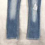 Almost Famous  Low Rise Jeans Size 5 Distressed Embellished‎ Bootcut Y2K Bling Photo 2