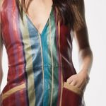 Nasty Gal Real Suede Stripe Halter Mini Dress Photo 2