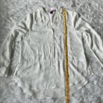 Love by Design  Women’s Button up Tunic sheer top in white size Medium Photo 4
