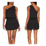 Revolve NWT Krisa x  One Shoulder Ruffle Mini Dress Black Size Small MSRP $198 Photo 6