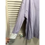 PINK - Victoria's Secret VS PINK Lavender/Gray V Neck Long Sleeve‎ Top Size L Oversized Lightweight Photo 2