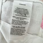 Madewell Clean Button Tab Shorts Linen White High Waisted Pockets US 4 NWT Photo 9