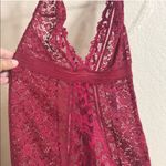 Victoria's Secret Victoria’s Secret Plunge Halter Garter Slip Corset Red S Lace NWT Photo 4