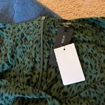NWT afrm leopard green peasant blouse L Size L Photo 6
