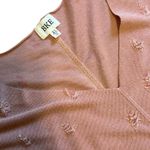 BKE Top SZ XL Peach Distressed Long Sleeve Boho Chic Lagenlook Minimalist Casual Pink Photo 1