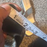 Karen Scott Silver Rhinestone Sandals Slides Heeled Open Toe Women's 8 Photo 6