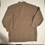 EFan Sz M Women's Large Brown Sweater Cable Knit Long Sleeve Crew Neck NWT Size M Photo 5