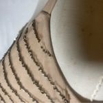 Adrianna Papell  Nude Sheer Art Deco Beaded Mesh Blouson Mini Dress size 12 Large Photo 5