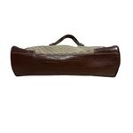 Liz Claiborne Vintage  Villager Monogram Shoulder Bag Brown Tan 12x12x3 Photo 2