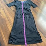 Boden Tencel Lyocell Wrap Short Sleeve Slinky MIDI Dress Black Size 6 Photo 10