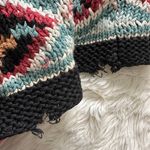 Hunters Run Sweater Vintage Knitted By Hand Mockneck Long Sleeve Floral M Multi Size M Photo 11