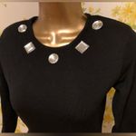 Andrea Jovine Vintage black sweater dress 100% wool size XS Photo 2