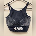 Tommy Hilfiger  Seamless Denim Blue High Neck Sports Bra Braltette SZ M Photo 1