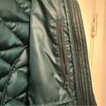 Athleta Goose Down Lightweight Puffer Parka Winter Jacket Coat Green Small Photo 4