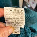 Teal Green Nike White Swoosh Logo Sweatshirt wide neck Kangaroo pocket Photo 2