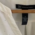 Women’s INC International Concepts white sheer top with tiny rhinestones Sz 6 Photo 2