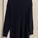 Free People Beach Navy Blue Button Crewneck Sweater Dress Size Medium NWOT Photo 4