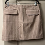 Banana Republic  Beige Pinstripe Mini Skirt Photo 0