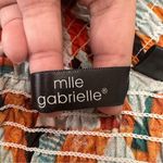 Mile Gabrielle Maxi Dress Womens 3X Bright Geometric Print‎ Ruffled Straps Orange Photo 7