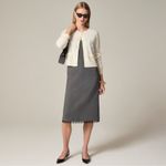 J.Crew  Brushed cashmere cropped cardigan Warm Ivory Photo 1