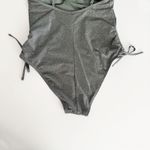 Xhilaration [] Green Metallic Sparkle Side Cinch One Piece Swimsuit Summer Sz XL Photo 8