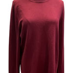 Calvin Klein  Women’s Maroon Mock Neck Sweater w/ Gold Buttons – Size L Photo 0